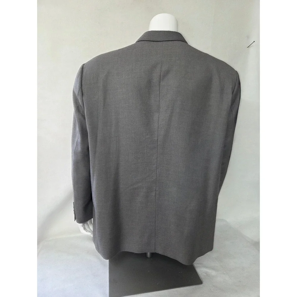 Francesco Men Gray Wool Cashmere Two Button Blazer Sport Coat Jacket Bespoke 52R